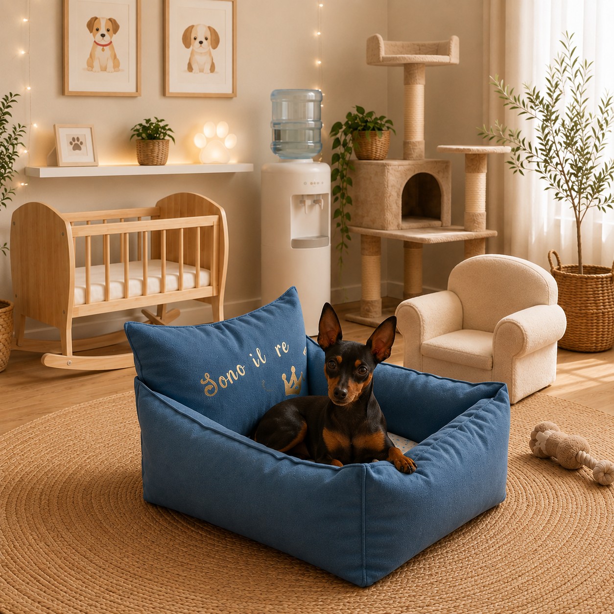 Cuccia Divanetto Artigianale in Cotone per Cani